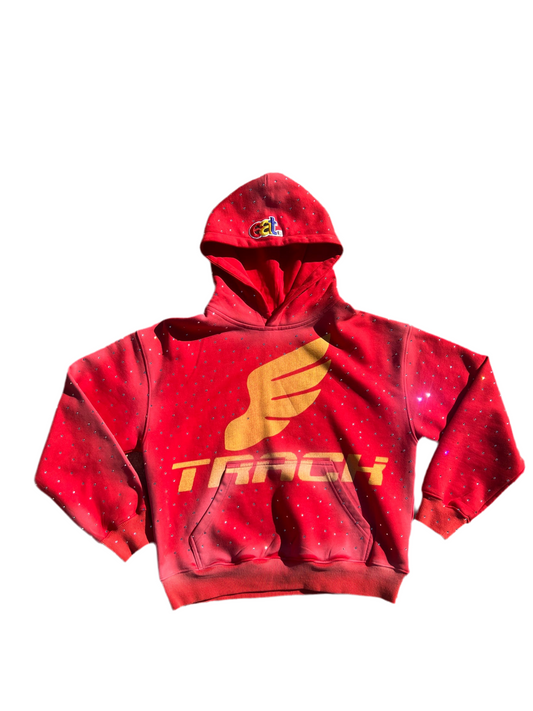 EAT Track Rhinestone Hoodie